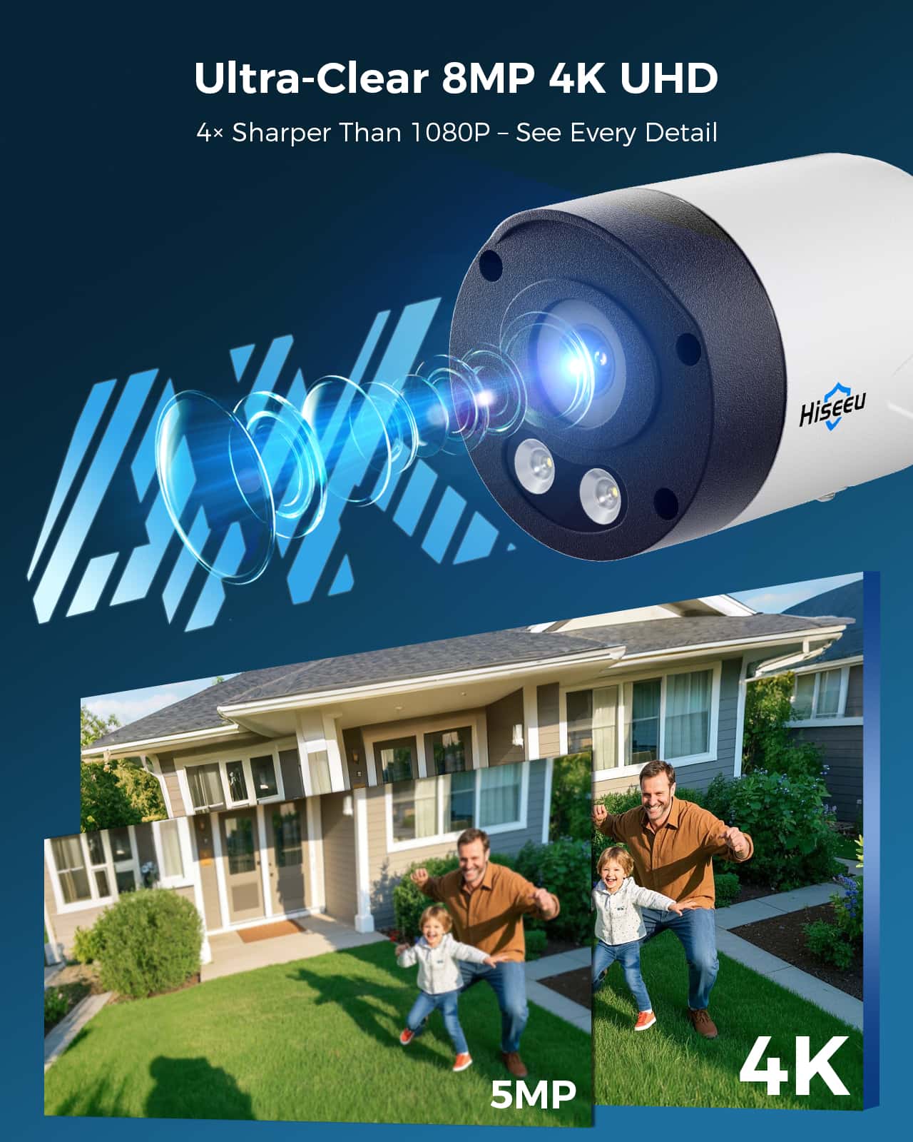 [Wireless 5G/2.4G WiFi-Pro, Expandable 10Channels 4K 10" LCD Monitor NVR] 8MP Wireless Security Camera System BUILD-IN 1TB HDD