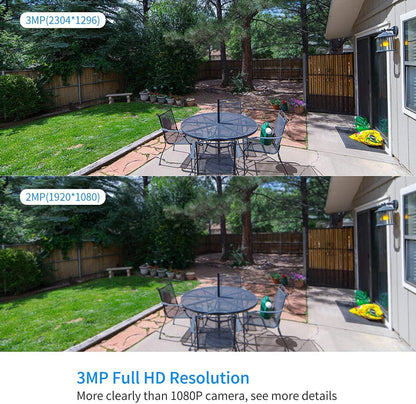 5MP Wireless Security Camera Wifi Outdoor With 2-Way Audio