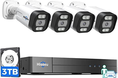 [Wired PoE, Free Motion Alerts, Expandable 16 Channels 4K NVR] 5MP IP PoE Bullet Security Camera System BUILD-IN HDD With IP67 Waterproof