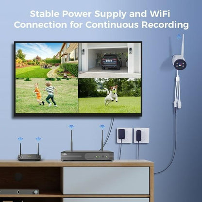 [Wireless,Expandable 10Channels NVR] 2k Wireless Security Camera System BUILD-IN HDD