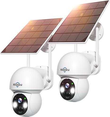 4MP Solar PTZ 360° View Wireless Battery Camera WIth No Monthly Fee Color Night Vision