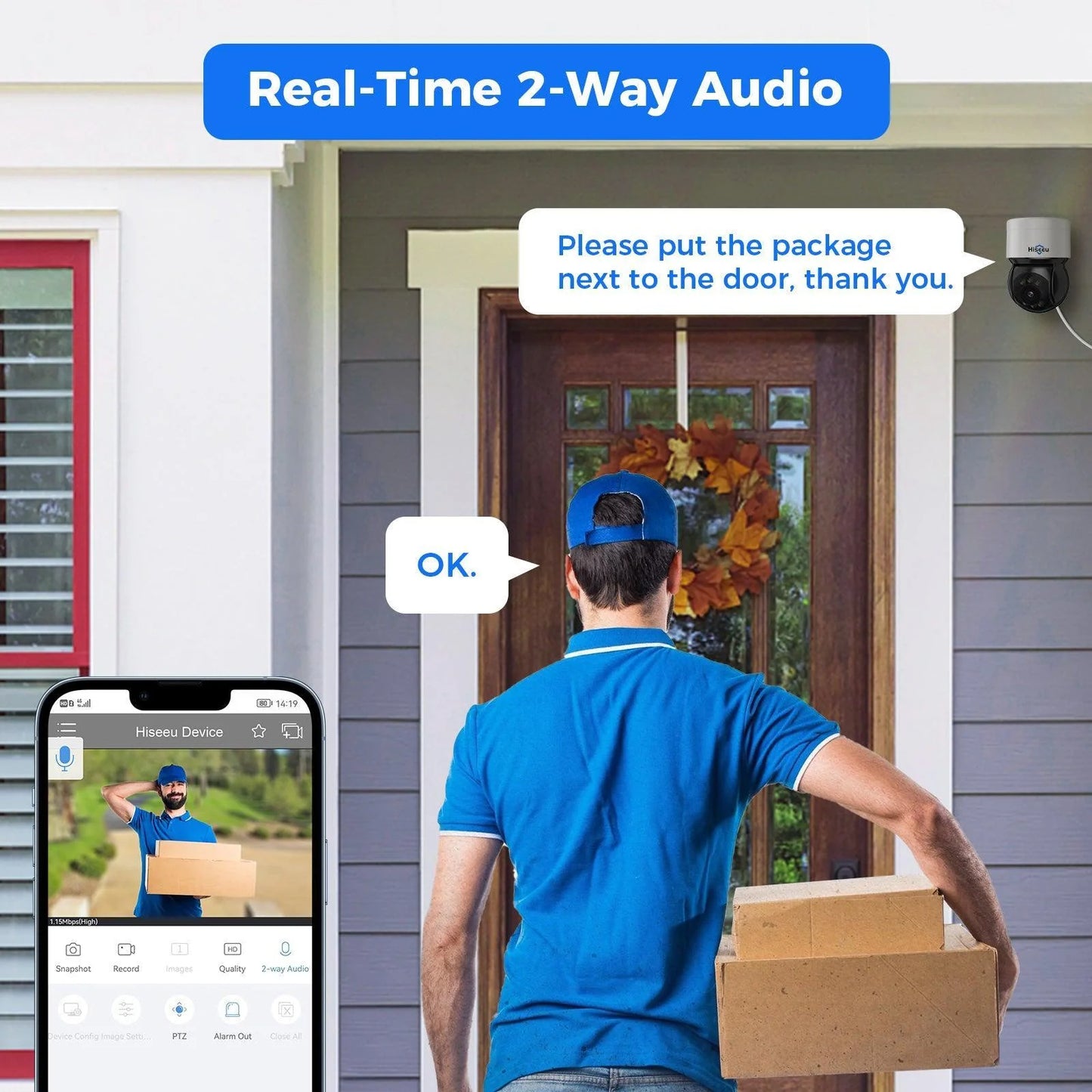 [Wired PoE, 4K HD, Expandable 16 Channels NVR] 8MP Dome 4K PoE PTZ Security Camera System BUILD-IN 3TB HDD With 2-Way Audio