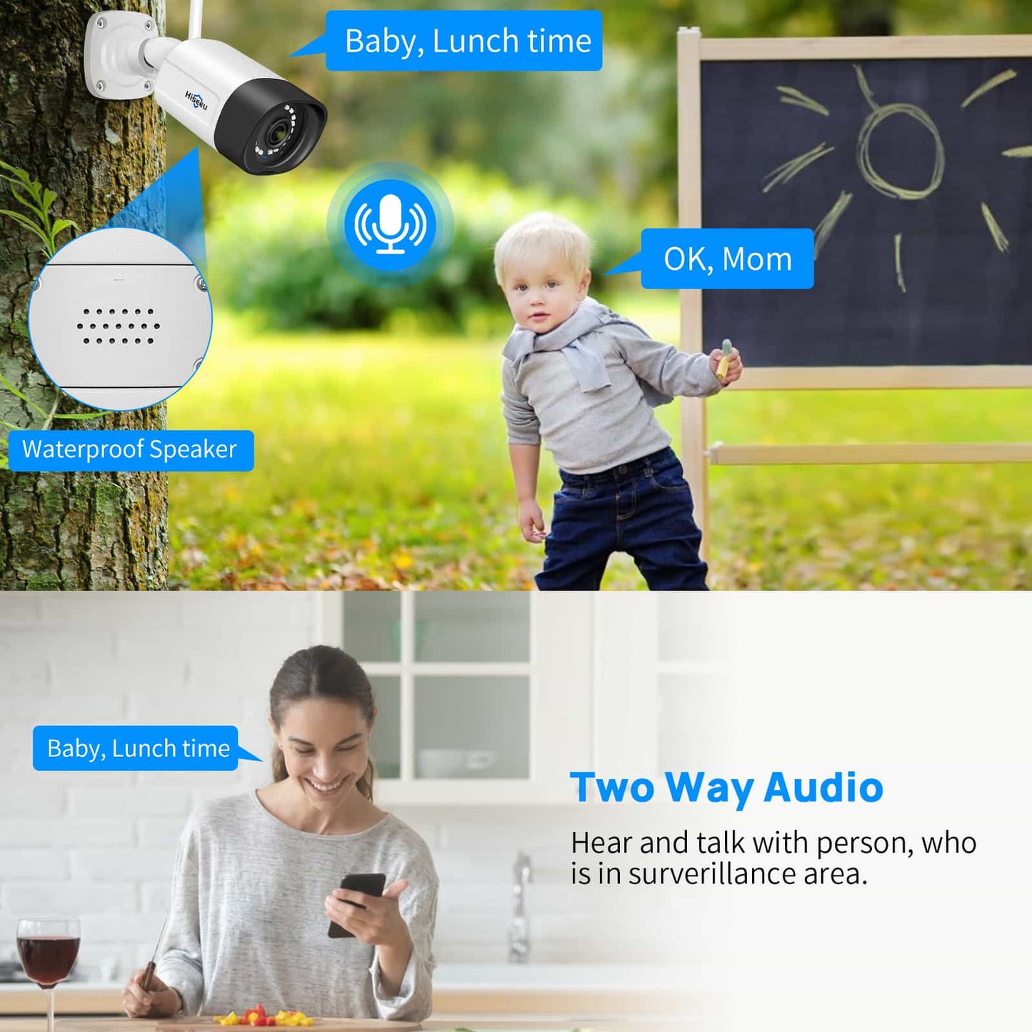 [Up to 65ft HD Night Vision, Expandable 10 Channels NVR] 2K 3MP Wireless Security Camera System BUILD-IN HDD