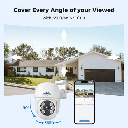 Wired 5MP AHD PTZ Analog Home Dome Security Camera 100ft IR Clear Night Vision