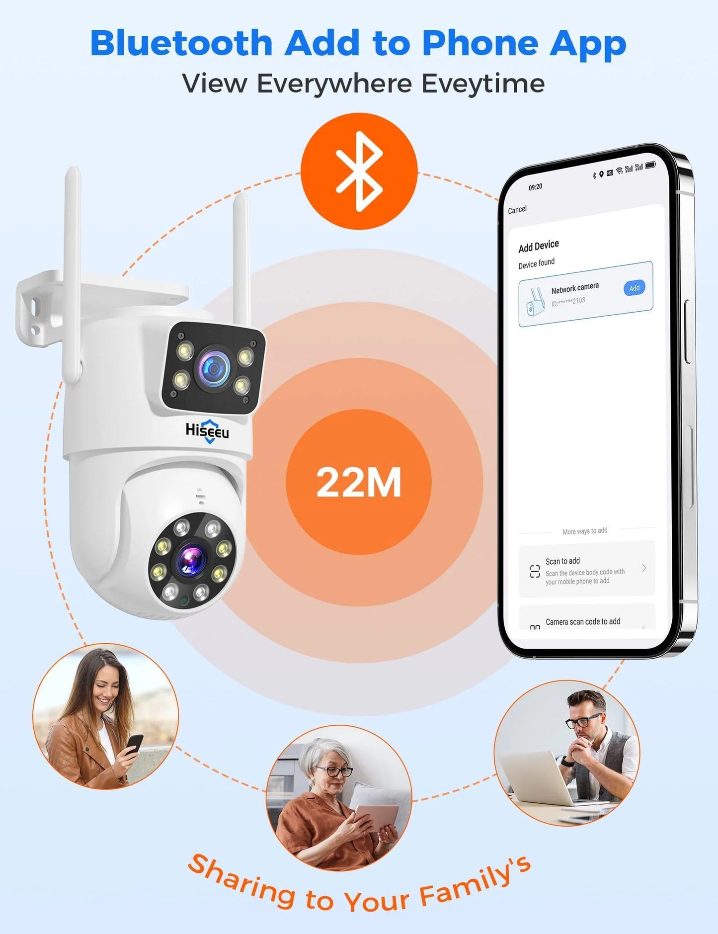 4MP Dual Lens 5G&2.4G WiFi-Pro Power Cord  Security Camera